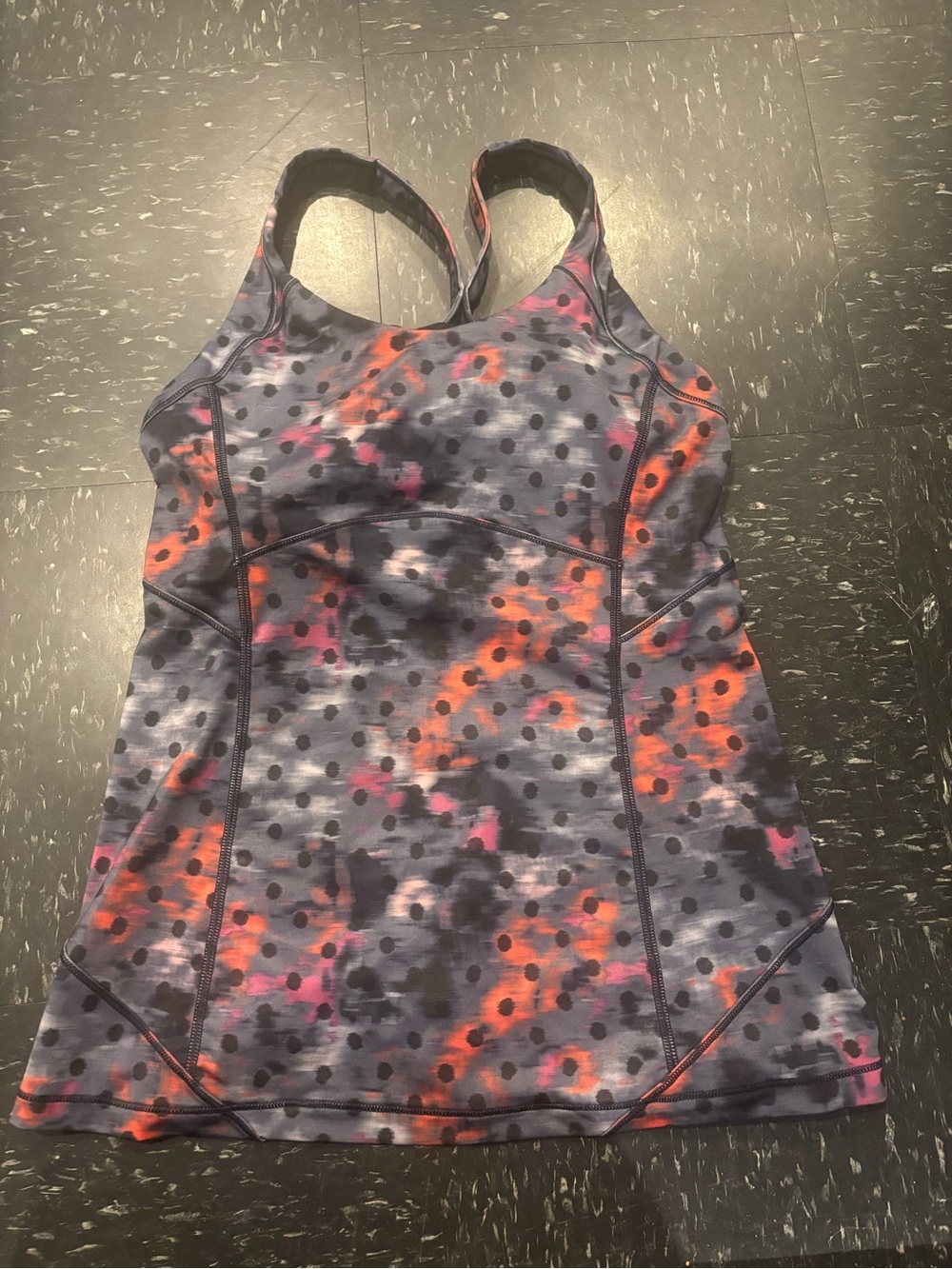 lululemon athletica Purple Tank Top with Orange and Pink Accents